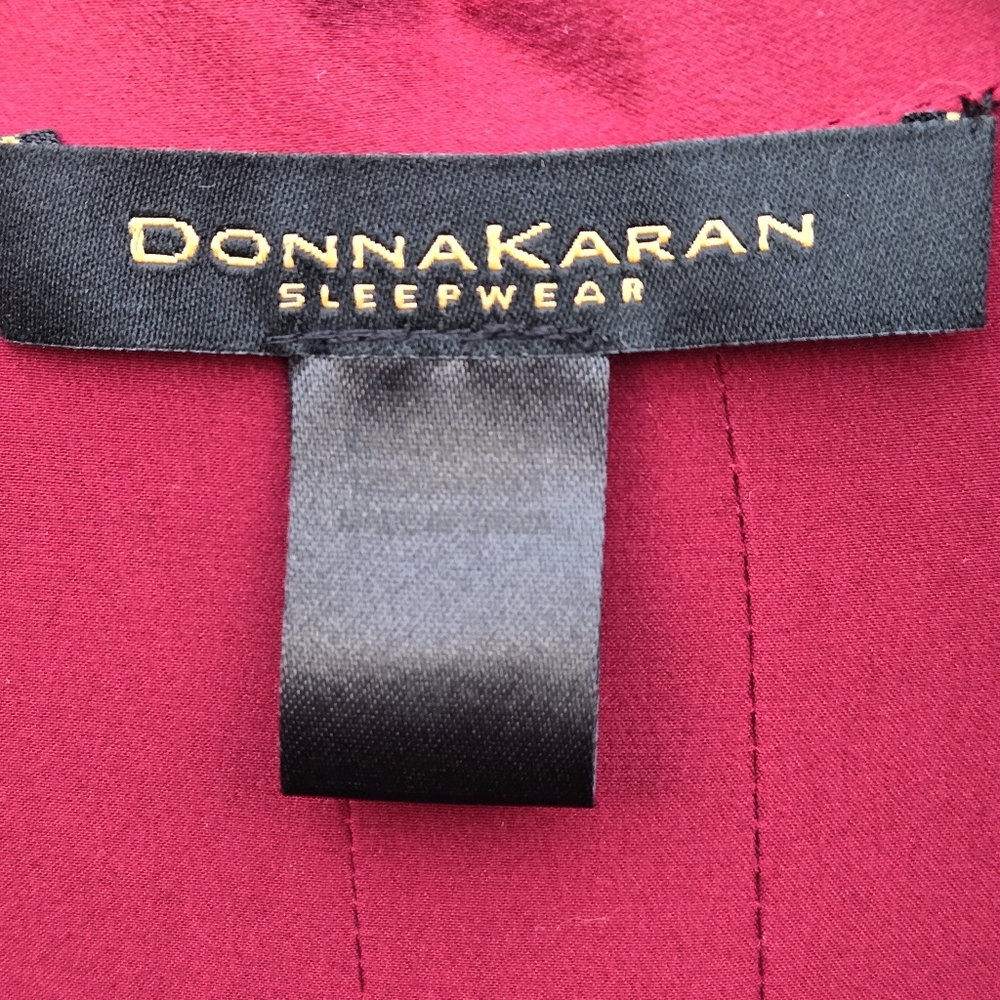 Donna Karan Silk PJ's Burgundy M - Picture 4 of 9